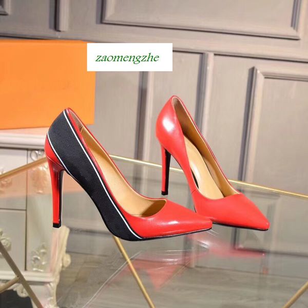

women shoes high heels pointed toe sole pumps wedding shoes, Black