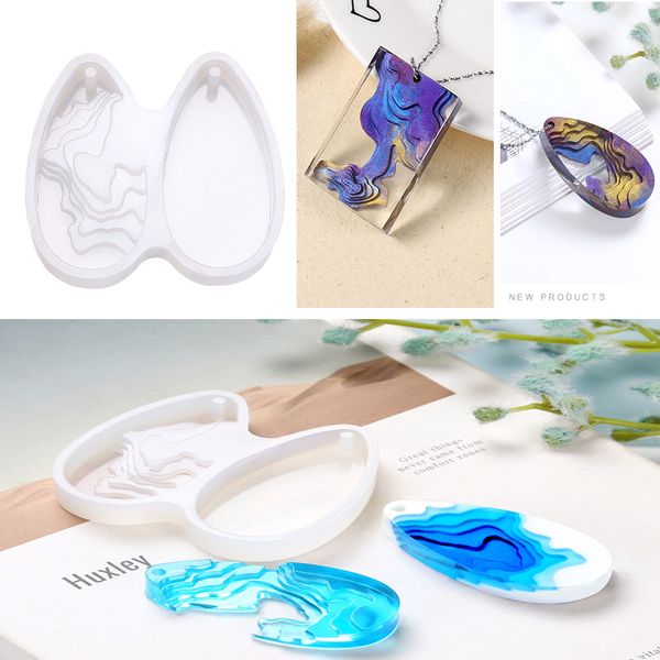 

island shape silicone mold for diy epoxy resin casting pendant candle soap mould