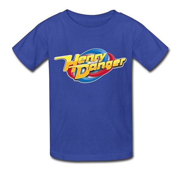 

henry danger child shirts royalblue short sleeve 100% cotton man tee adults casual tee shirt novelty o neck, White;black