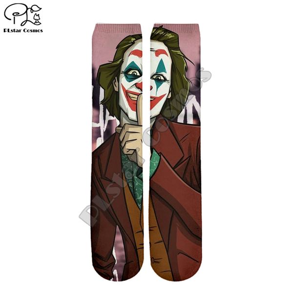 

plstar cosmos joker joaquin phoenix colorful new fashion 3dfull print women/men/boy/girl cool warm cotton ankle socks s-1, Black