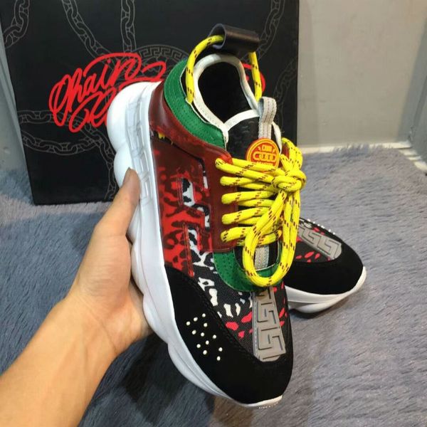 

2019 new chain reaction ca ual neaker port fa hion ca ual hoe trainer lightweight link embo ed ole with du t bag ize 36 46