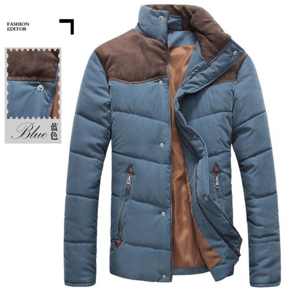 

2018 selling fashion casual winter jacket men outwear comfortable down jackets cotton clothes plus size m-xxxl wholesale, Black