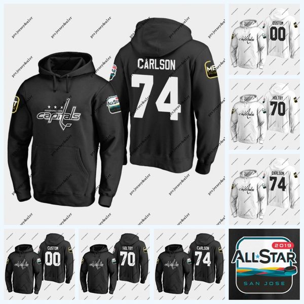 

74 John Carlson Washington Capitals 2019 All-Star Game Hoodie Braden Holtby T.J. Oshie Nicklas Backstrom Alex Ovechkin Tom Wilson Jersey