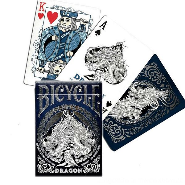 

bicycle dragon premium playing cards deck poker size uspcc running wear athletic & outdoor apparel custom limited edition magic card games m, Black;blue