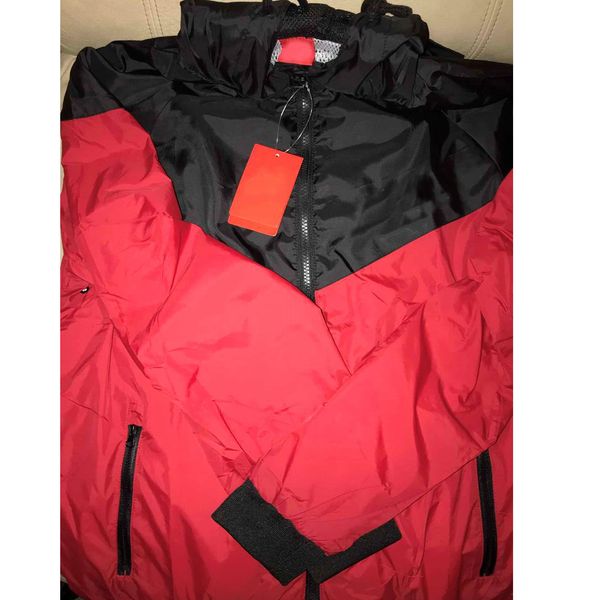 

brand men women jacket coat long sleeve with logo spring sports zipper windcheater casual men clothes plus size wholesale, Black