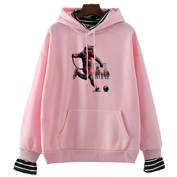 

bull kick корейский балахон женская одежда мода женская толстовка winterspring топы белый розовый с длинным рукавом новый пуловер, Black