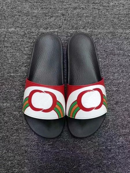 

2019 new designer sandals luxury cat tiger bee print soft leather rubber men women sandals slipper size 36-46 with box, Black