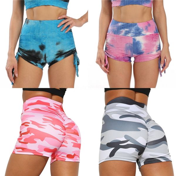 

women sport fitness yoga shorts 2 in 1 quick dry athletic running jogging elastic waist short pants yan baobao #573, White;black