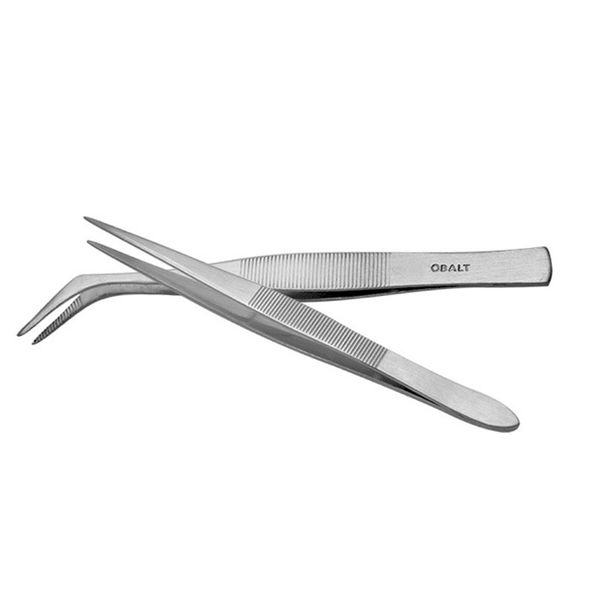

straight head and elbow head tweezer eyelash extension tweezers stainless steel nippers pointed clip nail art tool