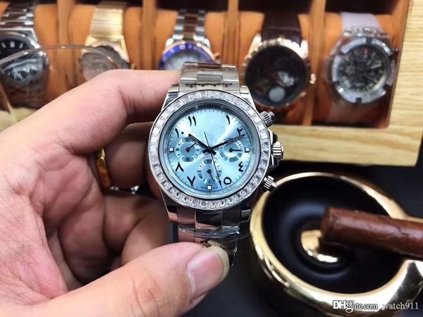 

men luxury 43mm diamond dial fashion automatic mechanical watch, luminous leather watchband automatic mechanical watch, Slivery;brown