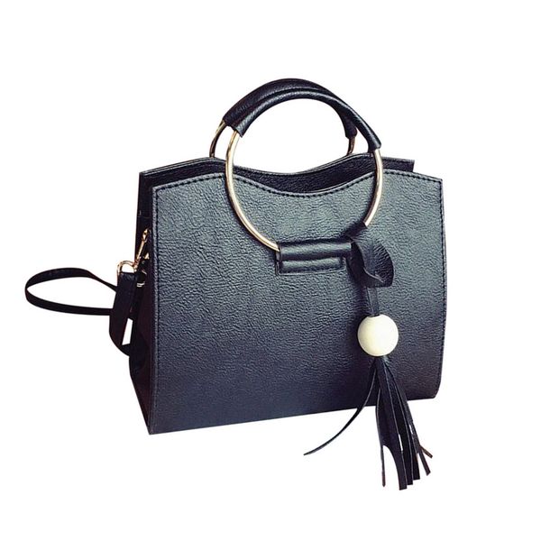 

new elegant shoulder bag women wild simple messenger bag for girls new vintage fringed wooden beads set ring handbag k613