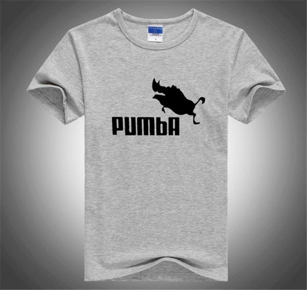 

mens designer t shirts 100% cotton summer pumba printed casual streetwear t shirt cotton crew neck short sleeve s-3xl, White;black