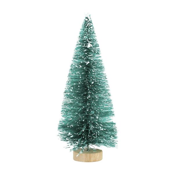 

15pcs/set small diy christmas tree fake pine tree mini sisal bottle brush christmas decoration for home table xmas
