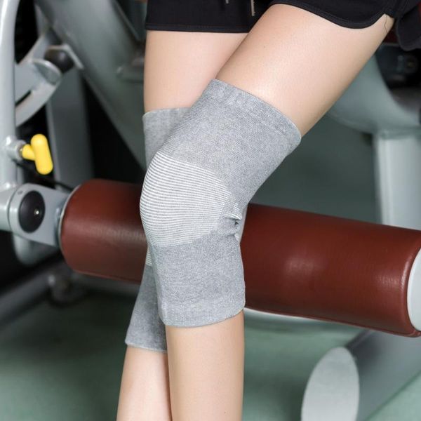 

gym sport elastic knee pads gray fitness protective gear sports kneepad patella brace support for basketball volleyball, Black;gray