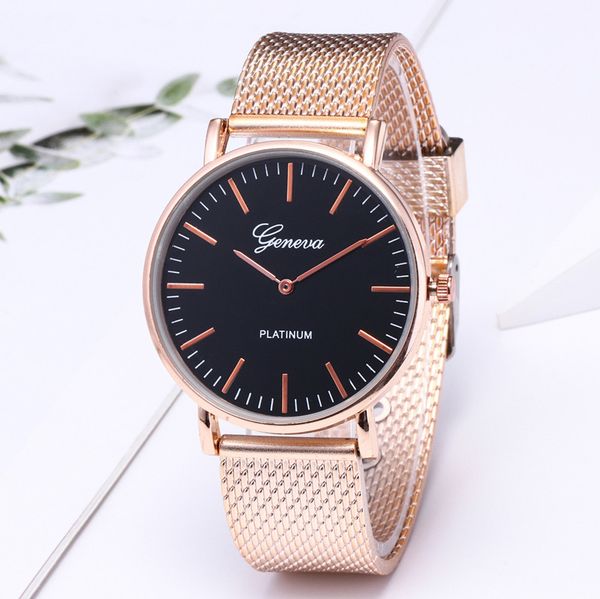 Coole Männer Gold Uhren Frauen Berühmte minimalistische Gummi Mesh Genf Uhr einfache Süßigkeiten Silikonband Quarzuhr