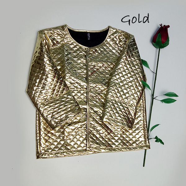 

women leather jacket coat women fashion new women gold sequins three quaters sleeves outwear coats female casual jackets plus size, Black;brown