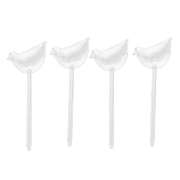 

4x glass plant flowers water feeders bonsai flowerpot waterer garden plant care