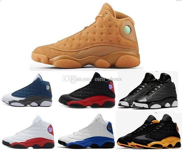 

new 13 wheat golden harvest flints hyper pink men basketball shoes 13s chicago bred melo sneakers with shoes box