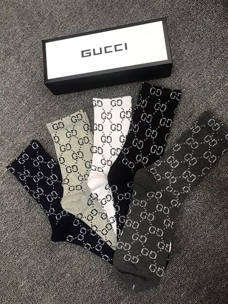 

men's socks skateboard fashion mens letter printed socks kanye sports hip hop comfortable yoga pilates socks, Black