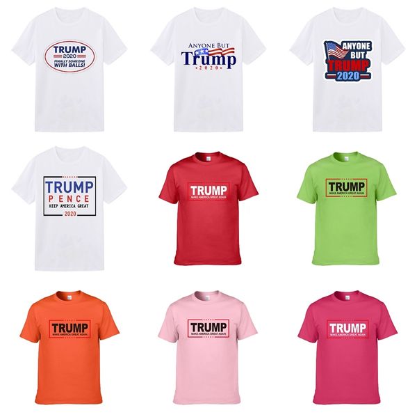 

2020 summer designer trump t shirts for men luxury letter embroidery t shirt mens women clothing short sleeved tshirt men tees m-3xl #36, White;black