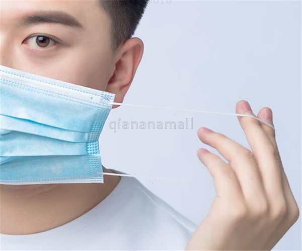 

одноразовые лица новые маски резинка ear loop 3 слойный синий мягкий 1pcs блокировка пыли загрязнение воздуха