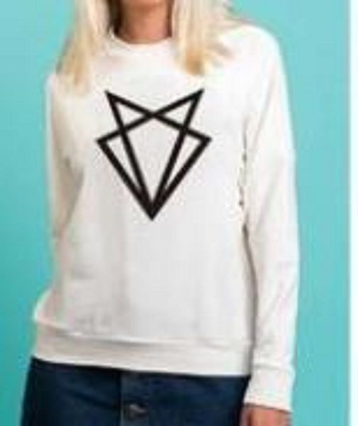 

fashion women's long sleeve hoodie triangle pattern pullovers casual hoodie, Black