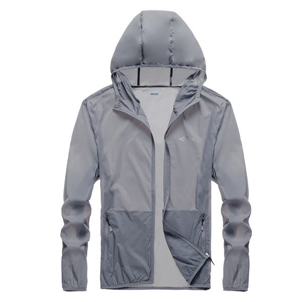 

men's trench coats plus size coat men sun protection jacket outdoor long sleeve hooded windbreaker uv skin arrive, Tan;black