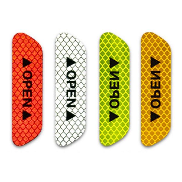 

4pcs car open reflective tape car door stickers auto warning mark reflective strip tail rear tape for driving safety