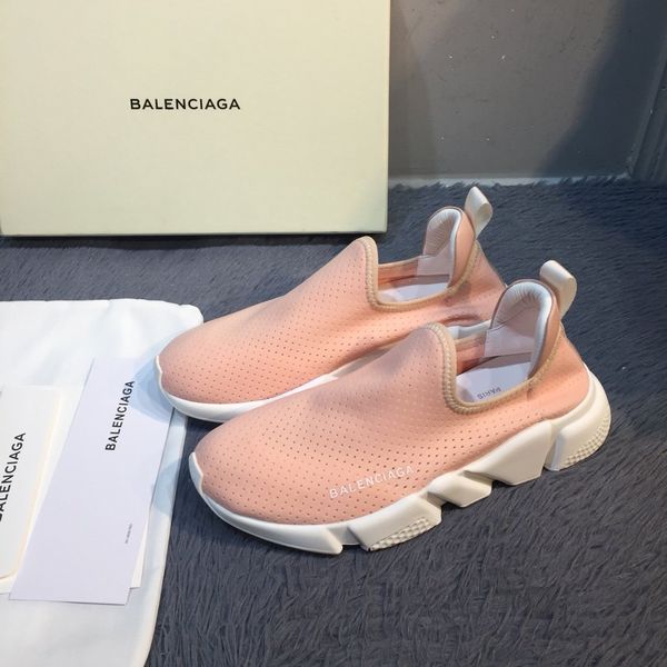 

2020 high-end luxury women's men's driving party leisure sports shoes socks shoes triple fashiondesigner platform couple shoes nmc, Black