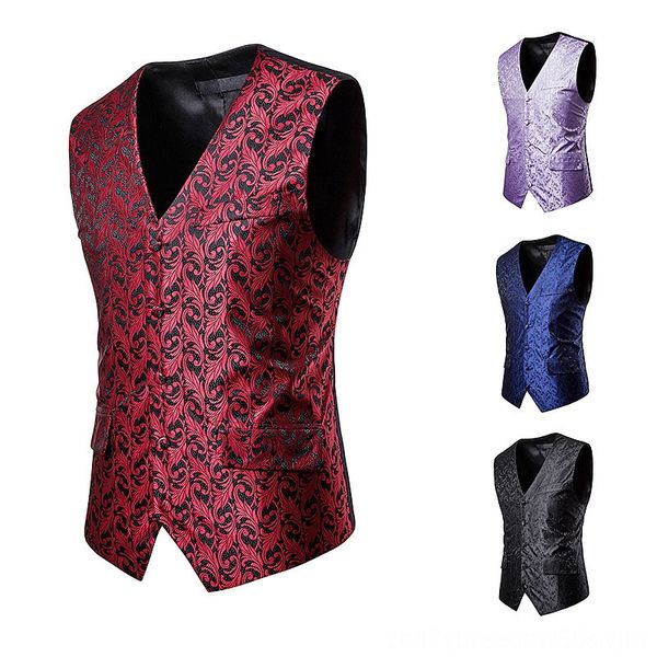 

mens wear new style men running wear athletic & outdoor apparel single breasted printted waistcoat waistcoat coat suit waistcoat m66, Black;blue