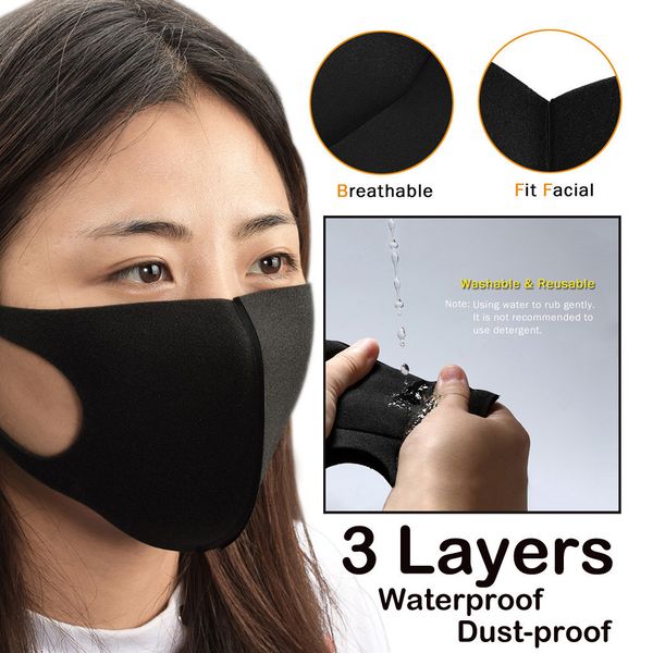 

cycling anti-dust cotton mouth face mask respirator men women mouth mask respirator fashion black mask