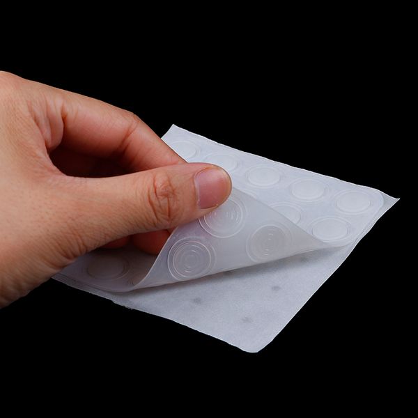 

25 pcs/sheet nail knop sticker gel display adhesive silicone paster knop label manicure nail tool transparante