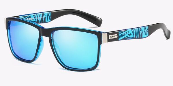 

2019 dubery518 new polarized sunglasses for european and american sports cycling, square frame outdoor night vision sunglasses for men, White;black