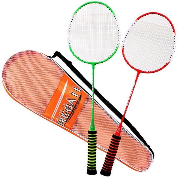 

1 pair badminton racket high elastic sponge grip swith bag for men and women unisex