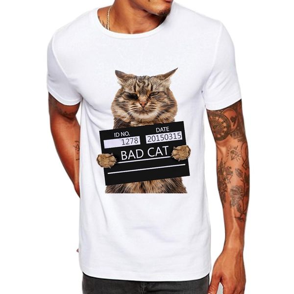 

men's bad cat women dept print t -shirt cool cat t shirt men summer white t shirt hipster tees mens summer clothing fine, White;black