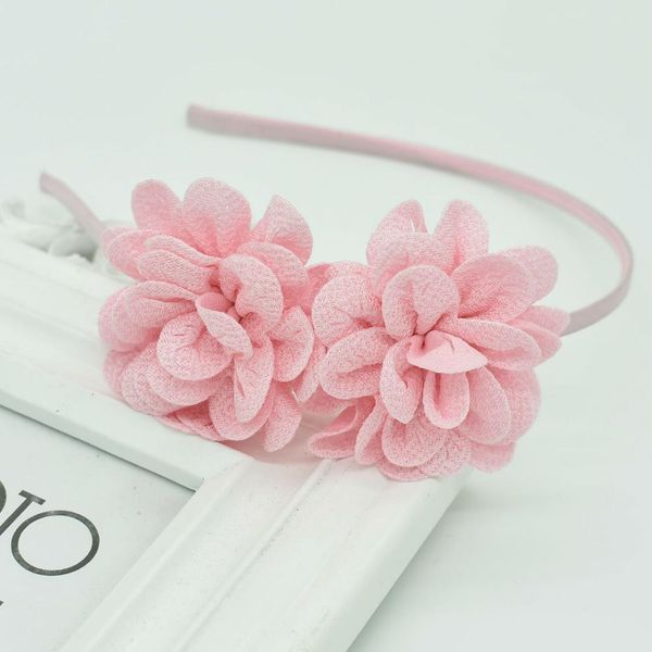 

2018 new popular children's two flower headband headdress girls multicolor hair accessories flower hair band female gift, Slivery;white
