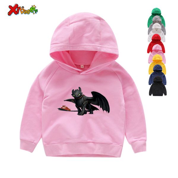 

2019 selling hoodies how to train your dragon 2t-8t kids hoodies sweatshirts sports wear casual clothes children unisex, Black