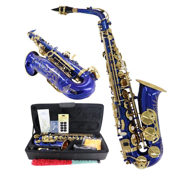 

alto saxophone e-flat blue color jas-804 jody blues brand musical instruments