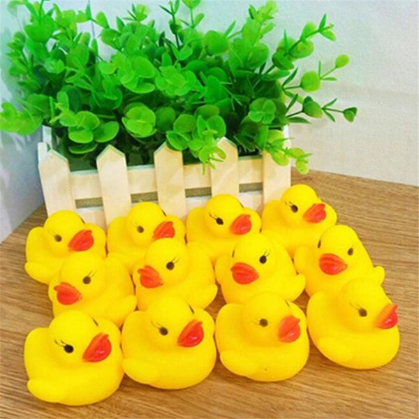 

small yellow rubber ducks bath floating water toy bibi sound duck swimming pool beach party noise maker supplies fast delivery