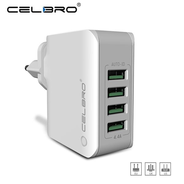 

22w multiple wall usb charger hub 4-port travel home usb cell phone charger usb charging power adapter for smartphone tablet