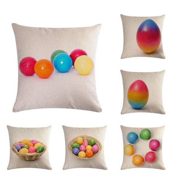 

горячая продажа празднично пасхальное яйцо хлопок белье наволочки диван талии throw подушка обложка zy405