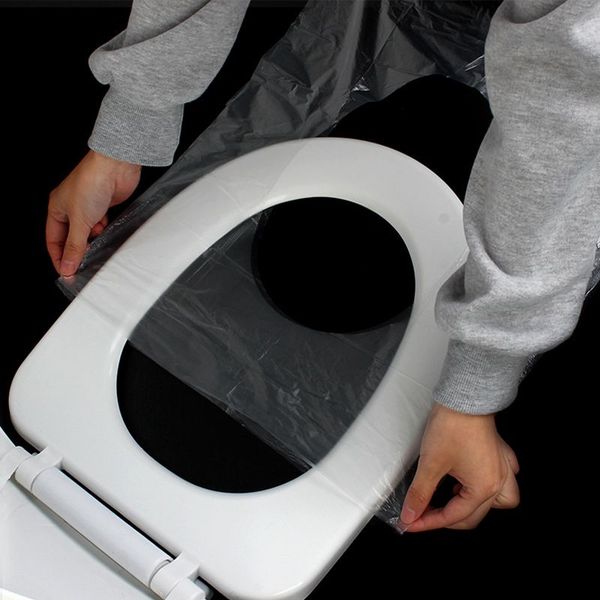 

50pcs disposable travel safety pe plastic toilet seat cover mat cushion maternity waterproof antibacterial potty pad