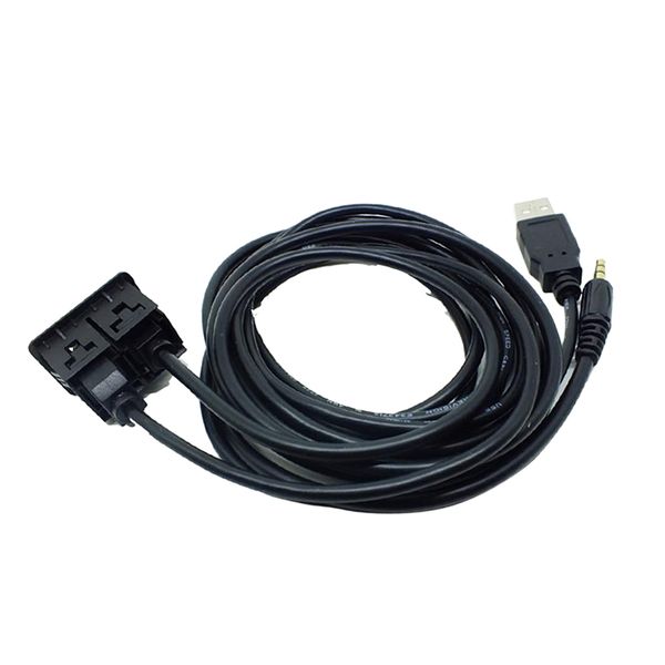 

car dash flush mount usb port 3.5mm aux extension