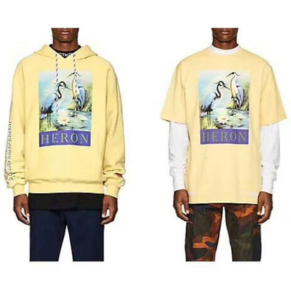 heron preston yellow hoodie