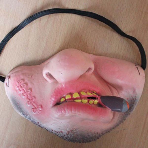 

halloween mask half face funny latex mask party ball show realistic dress up terrorist tricks decoration