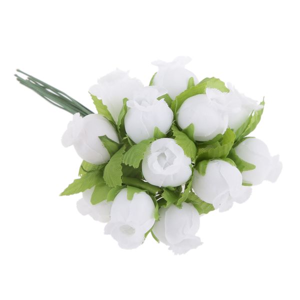 

144pcs искусственный цветок розы heads шелковый завод цветочный сад свадьба крафт декор