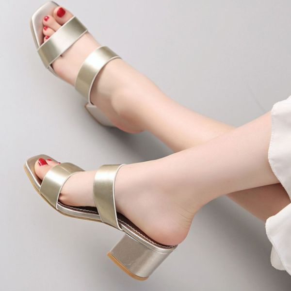 

fanyuan slipper wholesale big size 48 women sandals solid colors summer high heels sandals fashion dress shoes woman slipper, Black