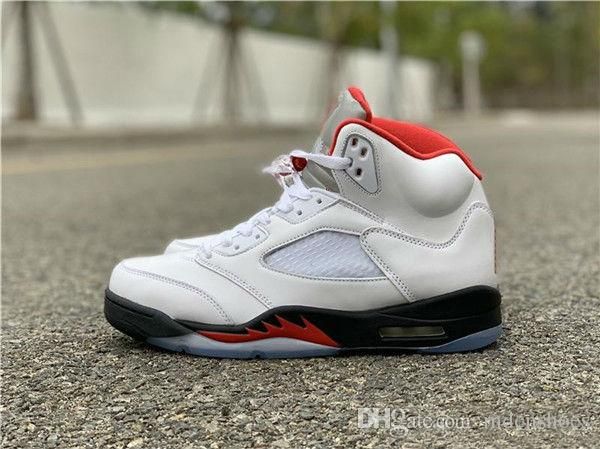 

2019 new release 5 v fire red mens basketball shoes 5s designer sport sneakers size 7-11