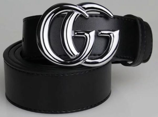 

luxury leather belt luxury ladies and gentlemen men fashion brand leather belt fashion buckle 2019 latest selling 201947, Black;brown