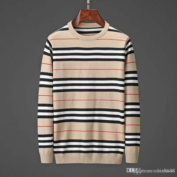 

t4europe and america 19ss men's sweater casual fashion summer men's sweater pullover clothes printed sweater man top, Black